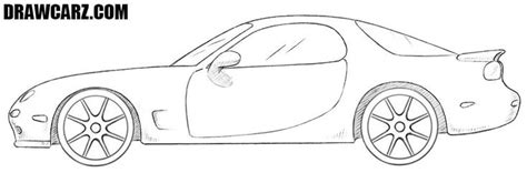 How to Draw a Mazda RX-7 | Mazda rx7, Mazda, Car drawing easy