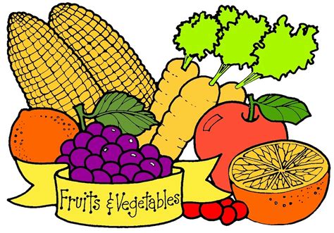 fruits and vegetables drawing - Clip Art Library