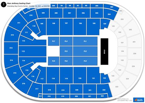 Mandalay Bay Events Center Seating Charts for Concerts - RateYourSeats.com