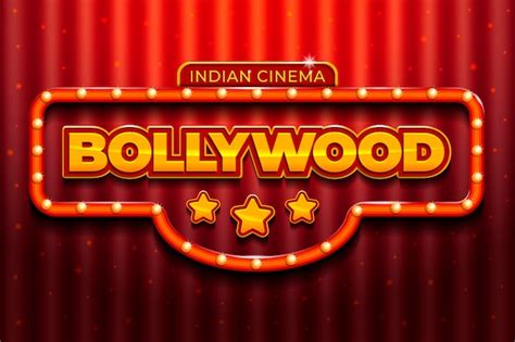 Free Vector | Bollywood cinema sign realistic design