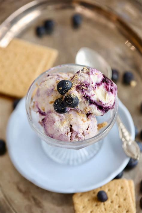 Blueberry Cheesecake Frozen Yogurt (No Machine) - Gemma’s Bigger Bolder ...