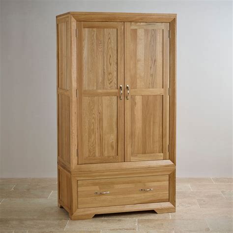 Slim Wardrobe | Natural Solid Oak | Bevel | Oak Furnitureland | Solid ...