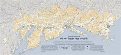 Regional Map of the US Northeast Megalopolis | Map, Us map, World geography