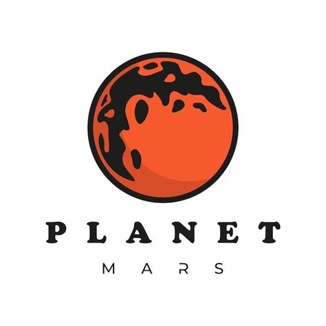 Premium Vector | Retro vintage red mars planet symbol illustration for outer space science logo ...