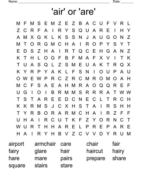 air Word Search - WordMint