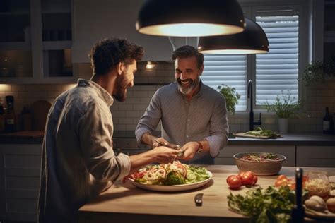 Men cooking healthy salad kitchen | Premium Photo - rawpixel