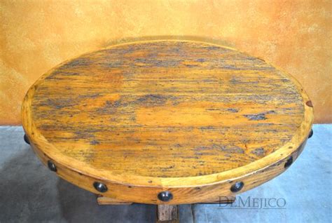 4ft Rustic Round Table, Spanish Round Table - Demejico