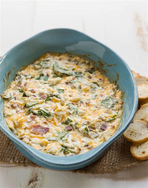 Spinach Artichoke Dip with Bacon | A Zesty Bite