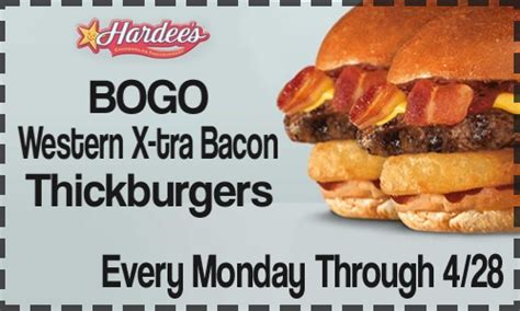 Hardee's Coupons | B1G1 Western X-tra Bacon Thickburgers on Mondays ...