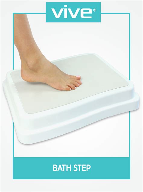 Vive Bath Step (4 inch) - Slip Resistant Shower Stepping Stool - Elevated Bat... 28841241314 | eBay