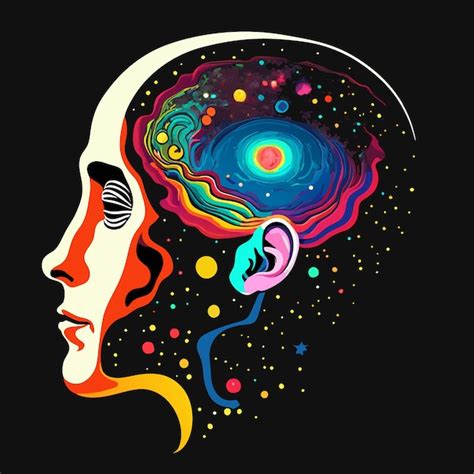 Premium Vector | Vector Illustration Human Head and Cosmic Galaxy ...