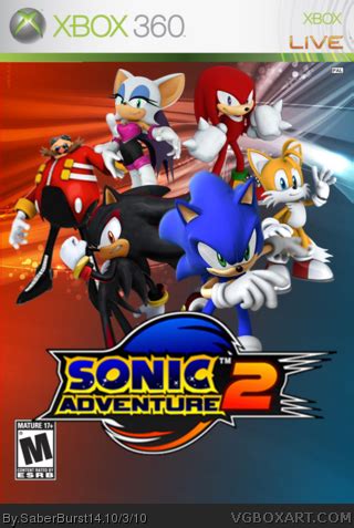 Sonic Adventure 2 Xbox 360 Box Art Cover by SaberBurst14