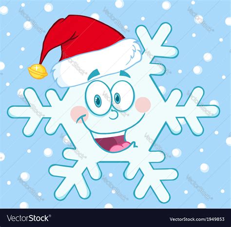 Cartoon snowflake Royalty Free Vector Image - VectorStock