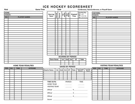 Field Hockey Score Sheet - Hockey Score Sheet Template - eazygget - The ...