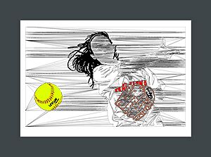 Softball Art Prints are Unique Softball Gift Ideas from BiyoArt.com Sports