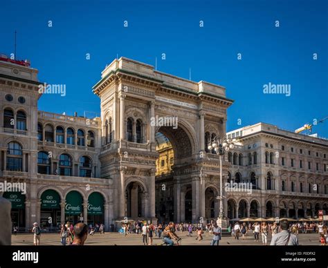 Exterior of Galleria Vittorio Emanuele II. Victor Emmanuel II one of ...