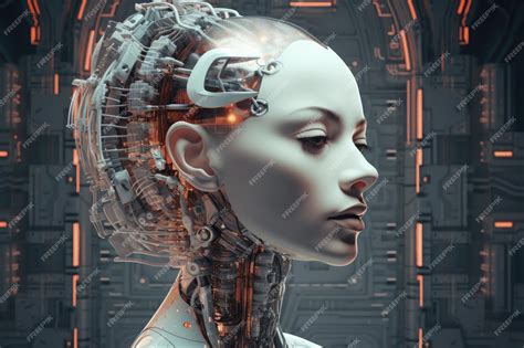 Premium AI Image | Artificial intelligence girl robot robot with the ...