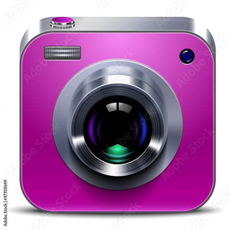 "Pink Camera Icon" Stock image and royalty-free vector files on Fotolia.com - Pic 47938649