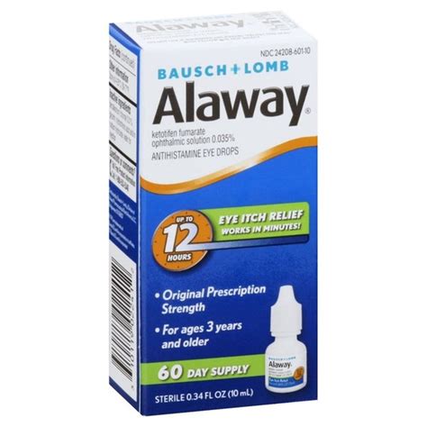 Alaway Eye Drops, Antihistamine (0.34 oz) - Instacart