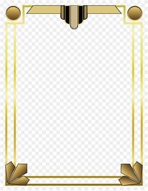 Clipart - Gold Frame Border PNG - FlyClipart