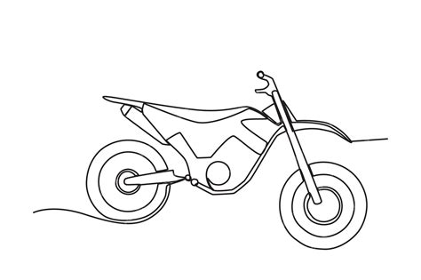 Premium Vector | Side view of a motorcycle motorcycle oneline drawing