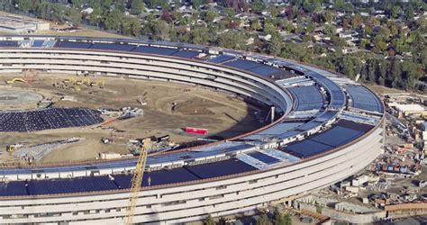 16 October, 2016. Sunnyvale, California, USA. Aerial Drone Of Apple ...