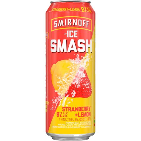 Smirnoff Ice Smash Strawberry Lemon - Shop Malt Beverages & Coolers at ...