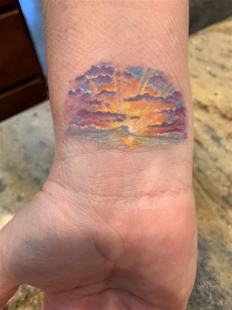 Sunset Tattoo | Sunset tattoos, Small tattoos, Picture tattoos