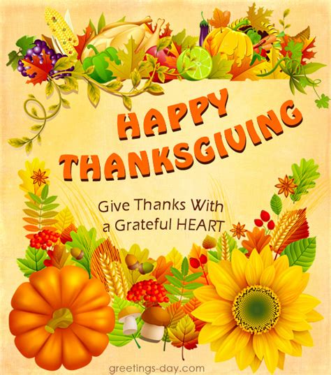 Free Thanksgiving Greeting Cards, Messages & Wishes