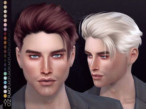 22 colours Found in TSR Category 'Sims 4 Male Hairstyles' | Sims hair, Sims 4 hair male, Mens ...