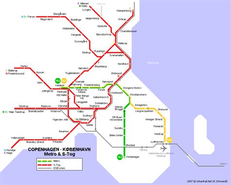 Metro Kopenhaga Mapa