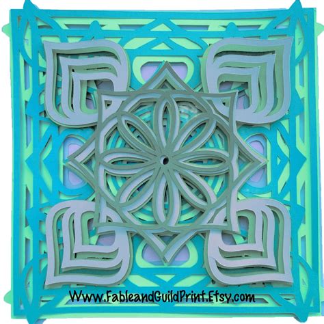 3D Layered Mandala, Cricut SVG Cut File, Cricut Flower Silhouette Cameo ...