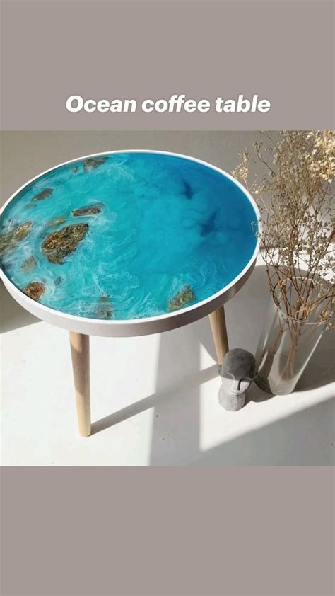 Ocean coffee table | Diy resin table, Resin furniture, Diy resin art | Resin crafts, Resin ...