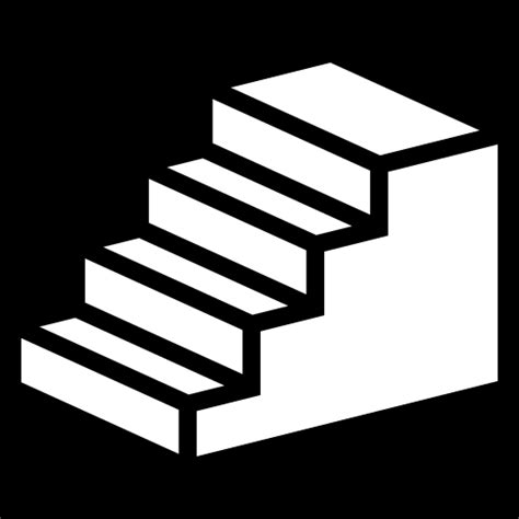 3D stairs icon, SVG and PNG | Game-icons.net