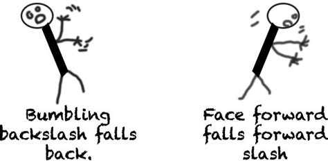 Forward slash vs backslash - deathqust