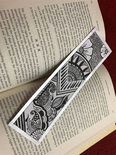 Zentangle bookmark | Mandala art therapy, Zentangle drawings, Mandala ...