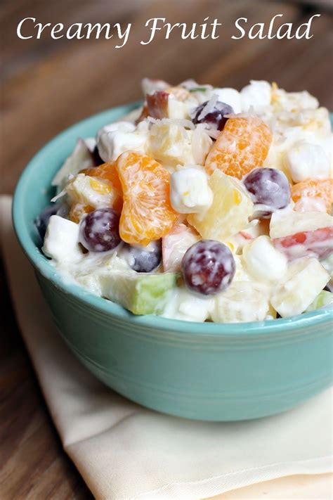 Healthy Creamy Fruit Salad | Recipe | Creamy fruit salads, Easy thanksgiving recipes, Fruit ...