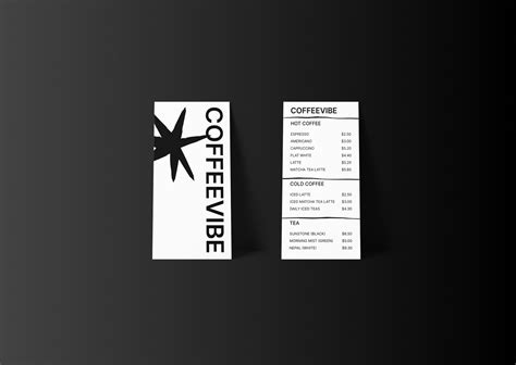 Design for the coffee shop menu on Behance