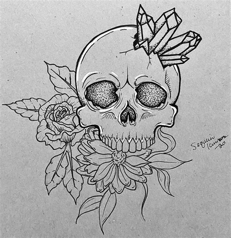 Crystal skull tattoo design | Cool tattoo drawings, Tattoo drawings tumblr, Skull sketch