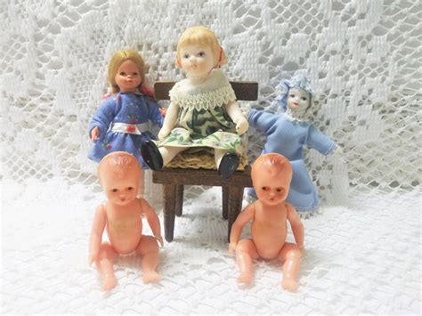 Vintage Dollhouse Dolls Miniature Children Bisque and Celluloid Sold Separately Your Choice - Etsy