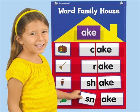 Word Family House Pocket Chart Kit | Word families, Lakeshore learning, Pocket chart activities