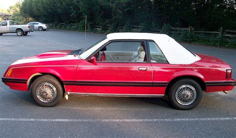 Bright Red 1980 Ford Mustang Ghia Coupe