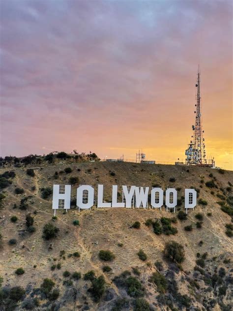 The Iconic Hollywood Sign at Sunrise Los Angeles CA | Etsy