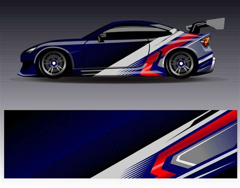 Car wrap design vector. Graphic abstract stripe racing background kit ...