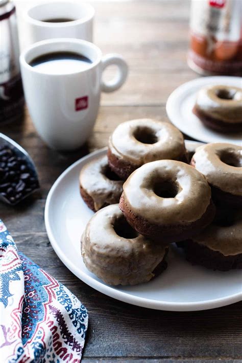 Coffee-Glazed Baked Chocolate Doughnuts | Kitchen Confidante®