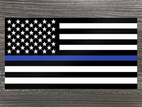 Thin Blue Line Flag Decal | MILSPIN