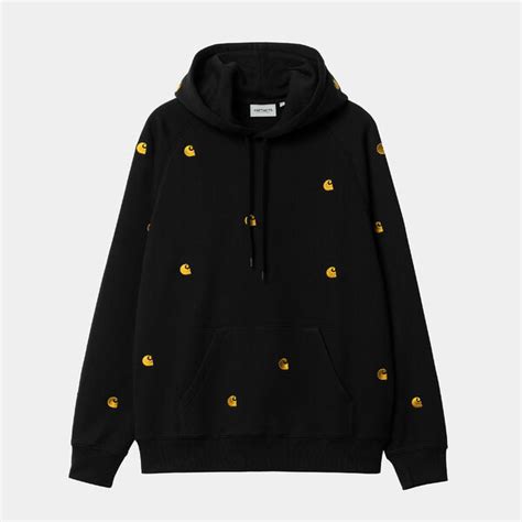 Carhartt Hooded Seek Sweat, black / gold | Beyond