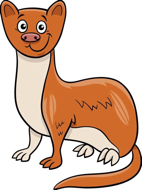 cute cartoon weasel comic animal character 17723932 Vector Art at Vecteezy