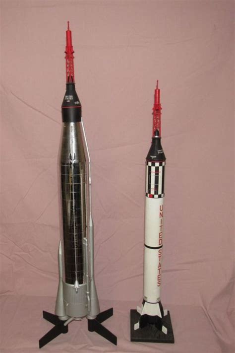 2 large model rockets including an Estes "Mercury Atlas" rocket fully ...