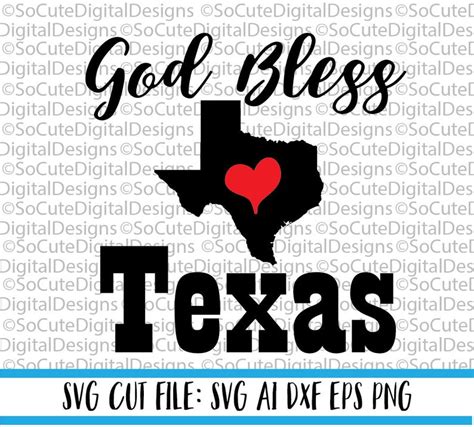 God Bless Texas Svg Star State Texans Pride SVG blessed | Etsy